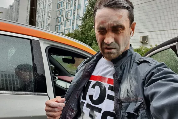 Activist Andrei Chernyshov after the assault, September 18, 2022 / Photo provided by Chernyshov