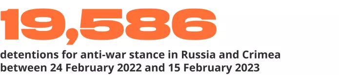 Russian wartime repression report. One year since the full-scale invasion | ОВД-Инфо