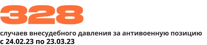 Сводка антивоенных репрессий. Март 2023 | ОВД-Инфо